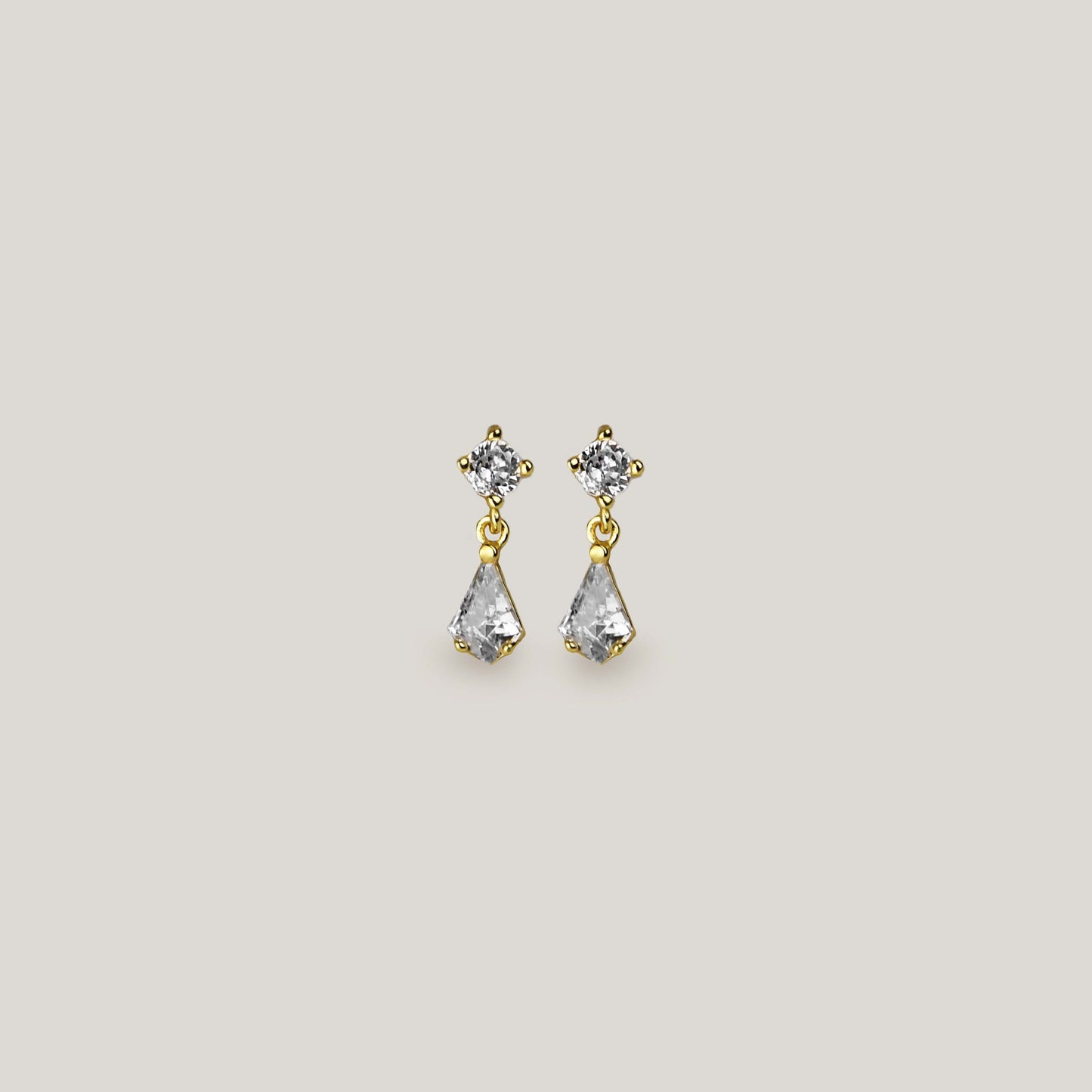 Mini droplet earring gold