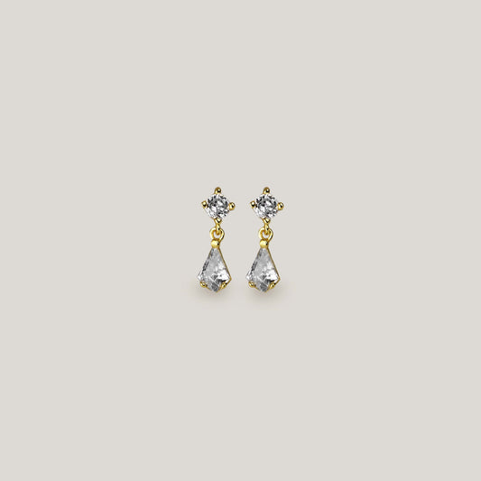 Mini droplet earring gold