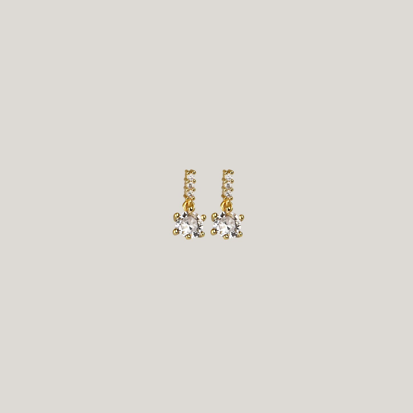 Classic sparkle earring gold