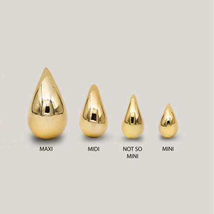 Midi drop earring gold