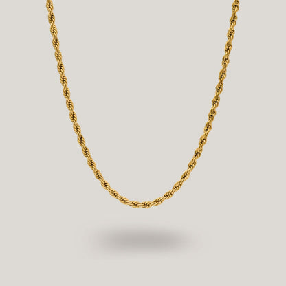 Rope chain necklace gold