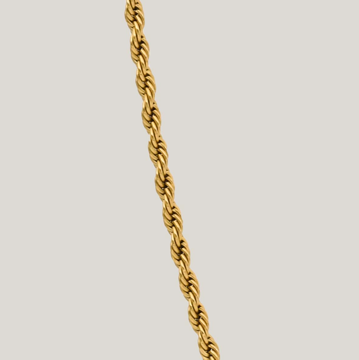 Rope chain necklace gold