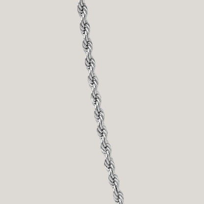 Rope chain necklace silver