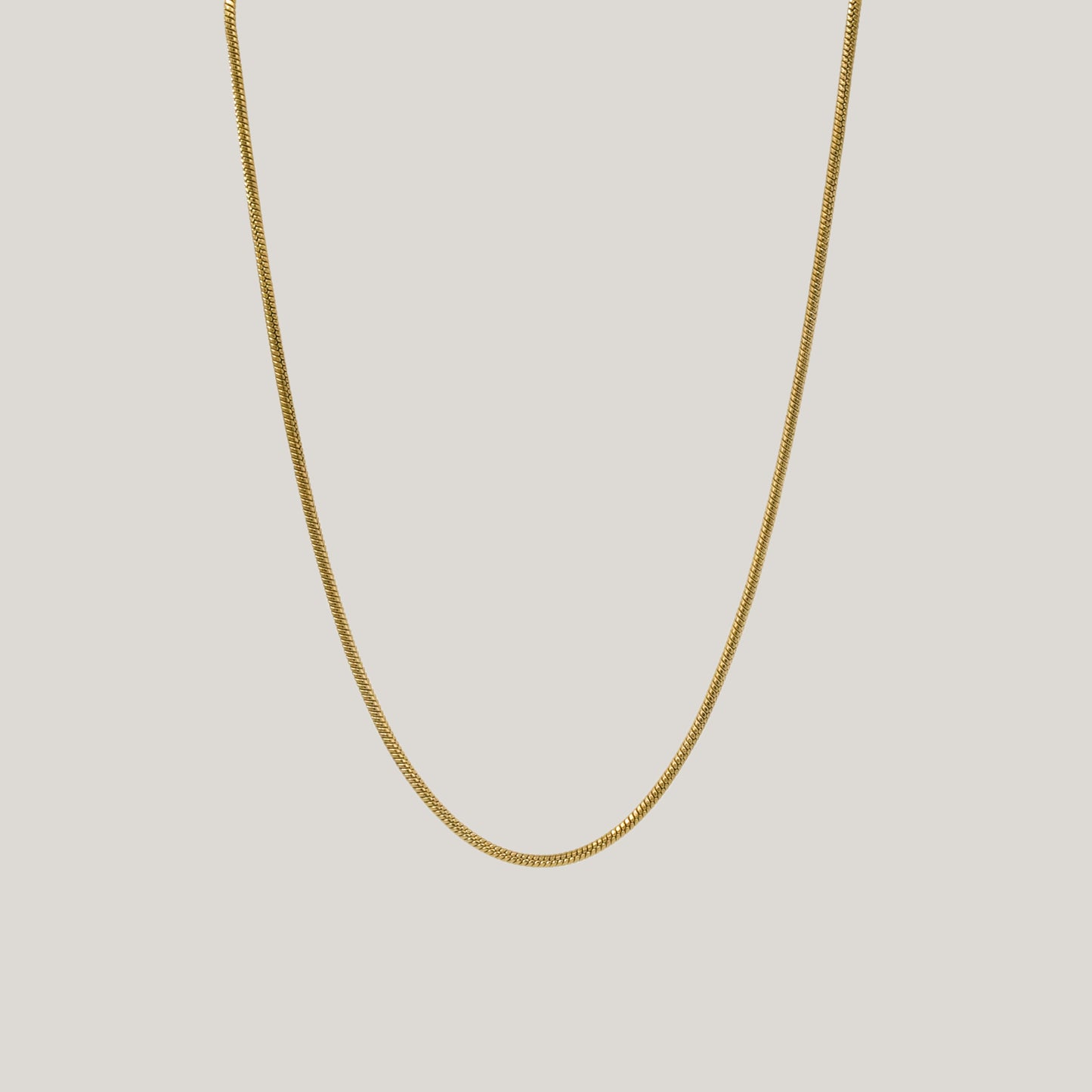 Thin round snake chain necklace