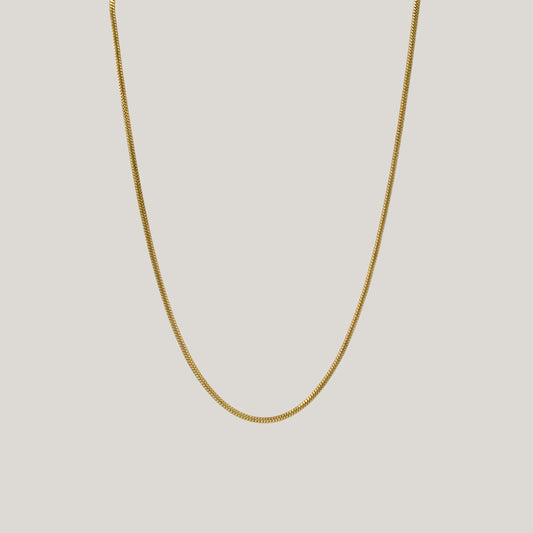 Thin round snake chain necklace