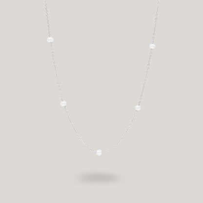 Pearl necklace silver