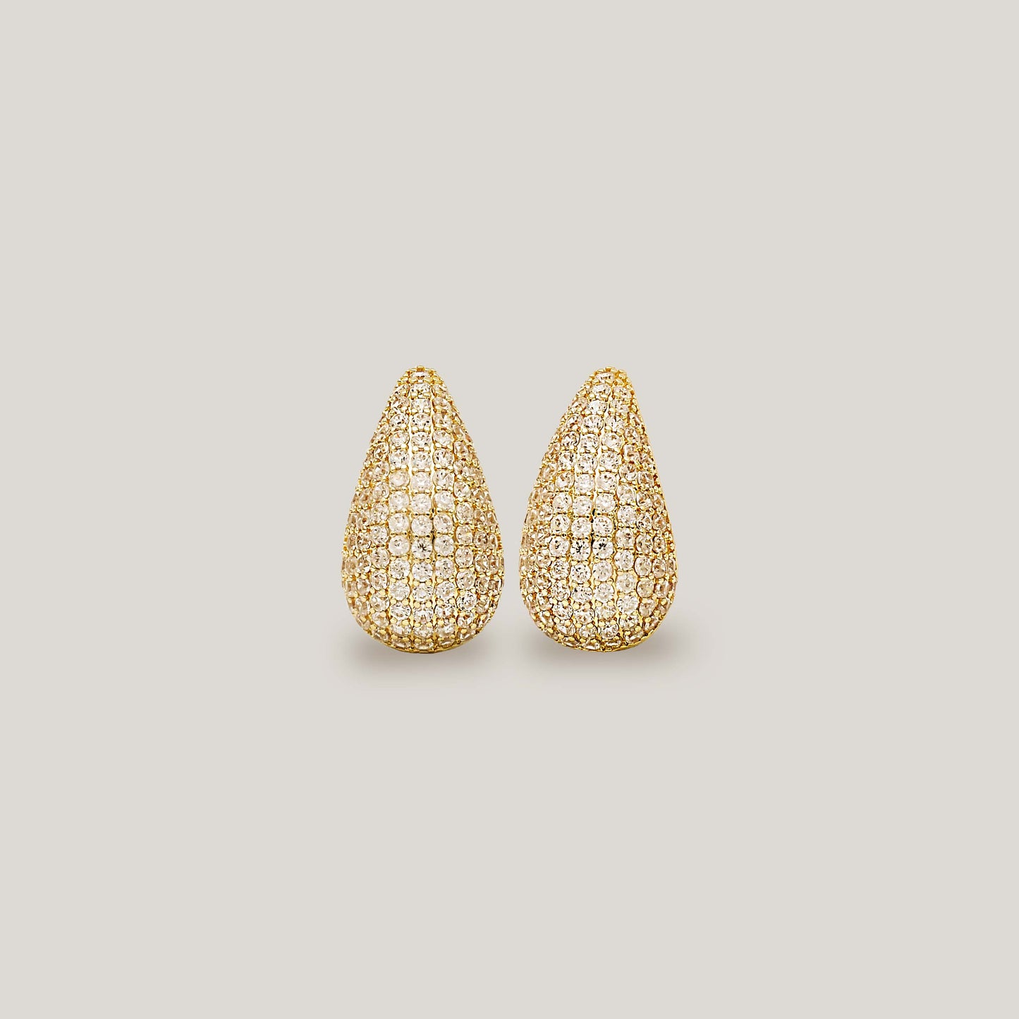 Sparkle drop earring gold