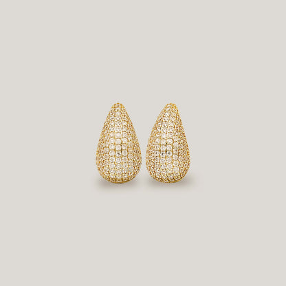 Sparkle drop earring gold