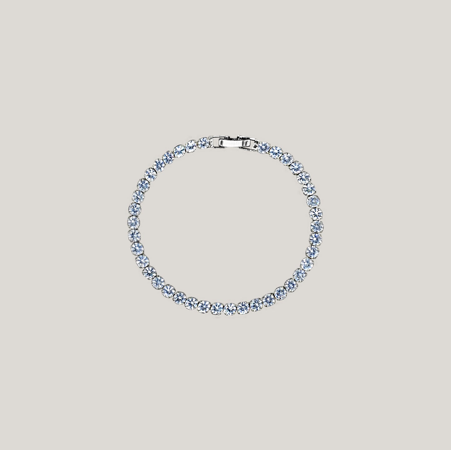 Thick tennis bracelet silver