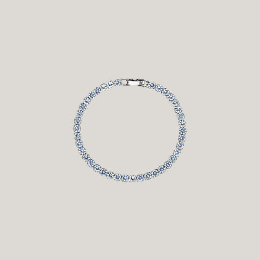 Thick tennis bracelet silver