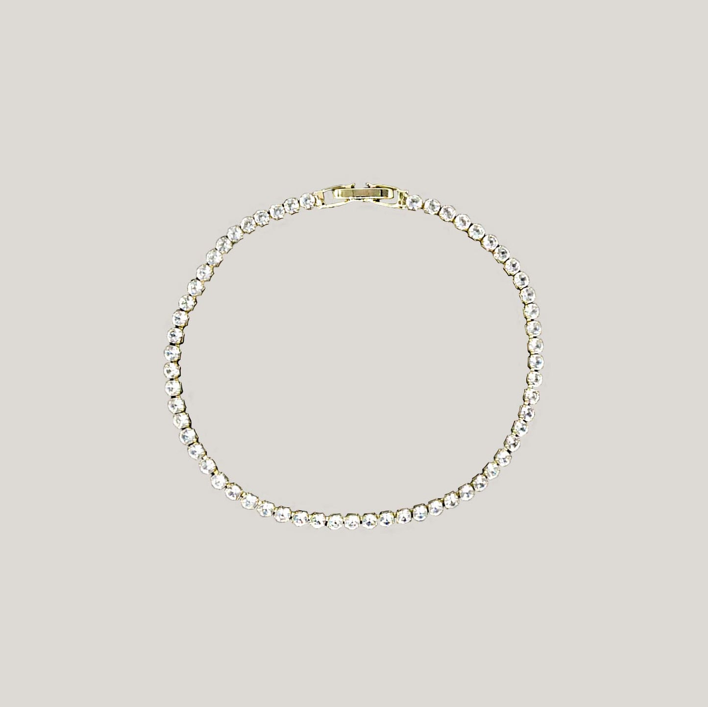 Thin tennis bracelet gold