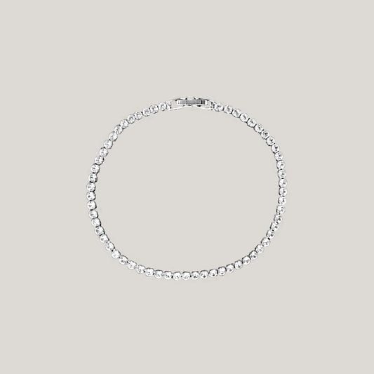 Thin tennis bracelet silver